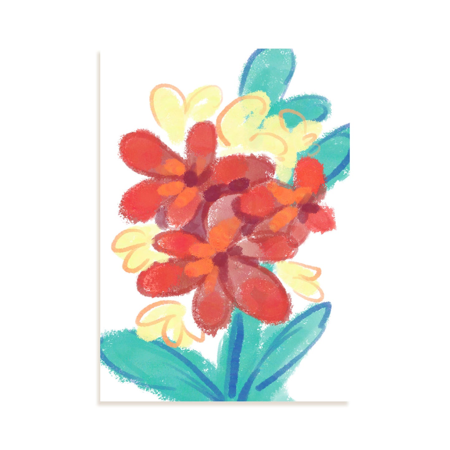 Nacnic Lámina de Arte de Dahlia en Flores Surtidas