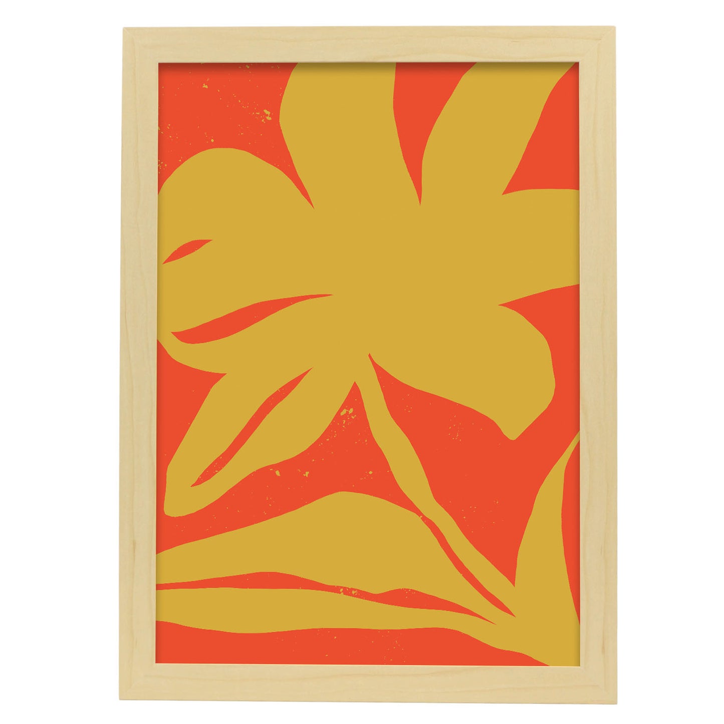 Nacnic Lámina Abstracta de Flor Amarilla