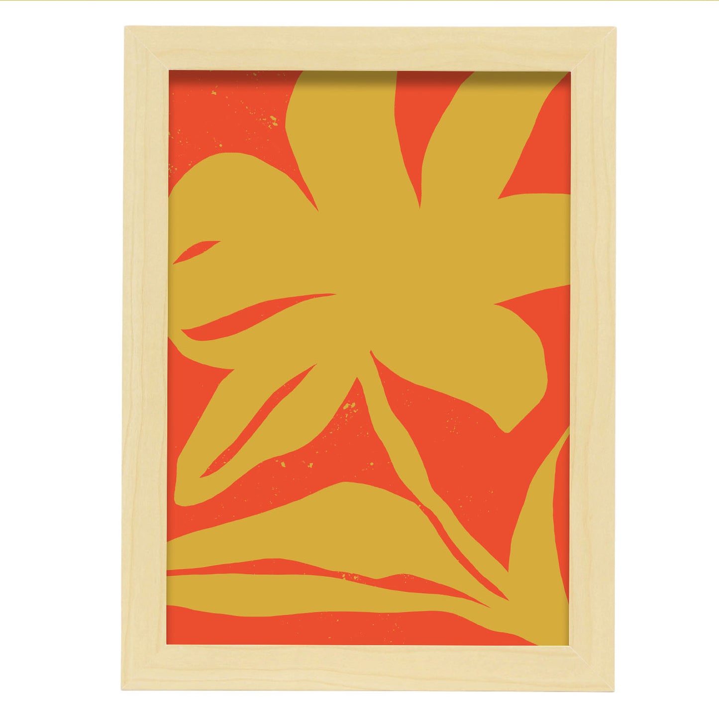 Nacnic Lámina Abstracta de Flor Amarilla