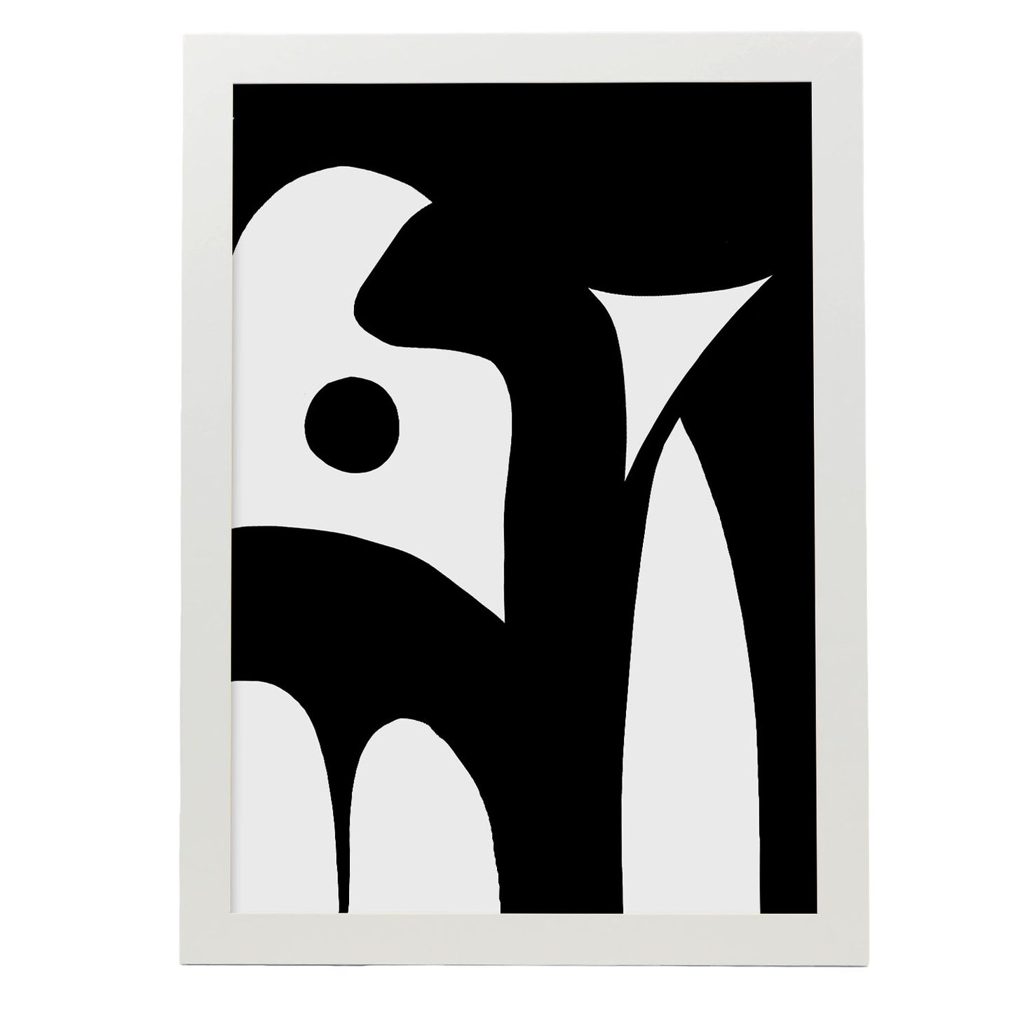 Lamina Abstracta Elegante en Blanco y Negro de Nacnic
