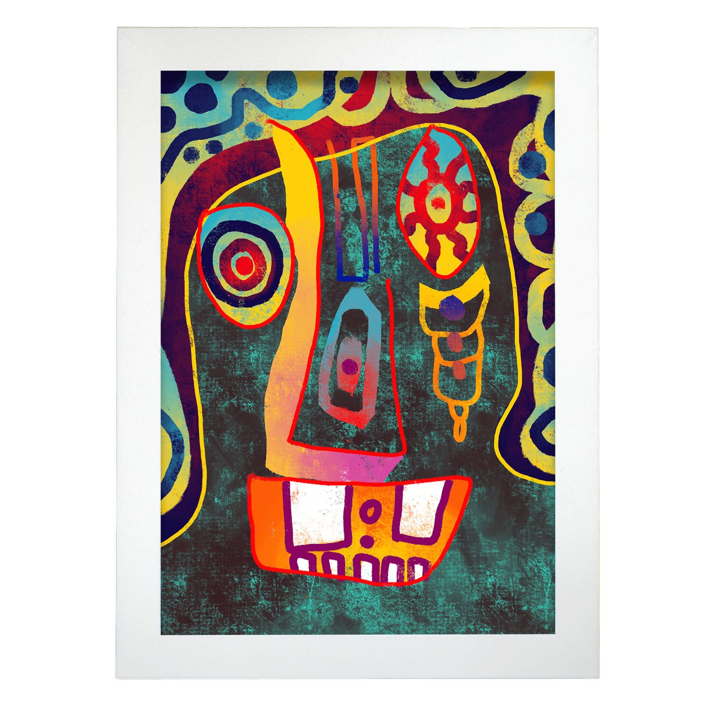 Lamina Nacnic de Colores Tribales Abstractos para Hogar