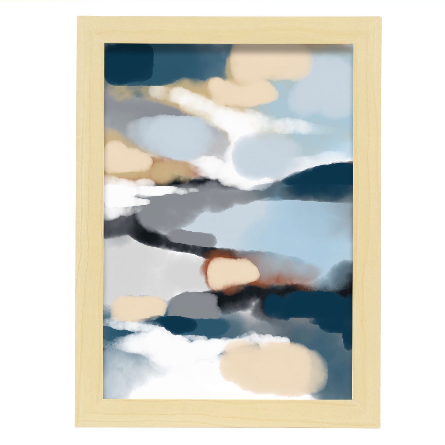 Nacnic Lámina Abstracta de Tonos de Nubes