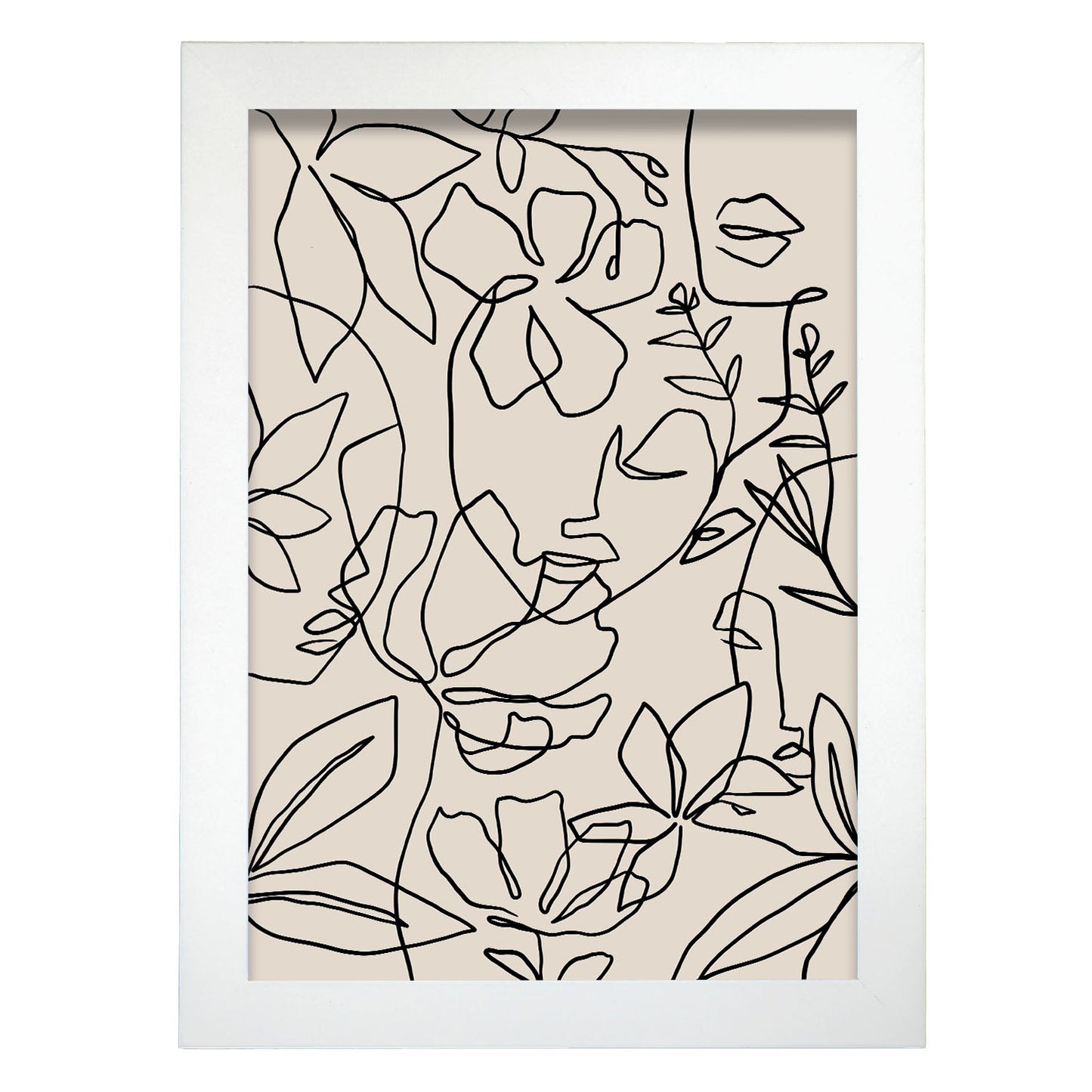 Lámina Diseño de Cara de Reposo en Flores Surtidas Nacnic