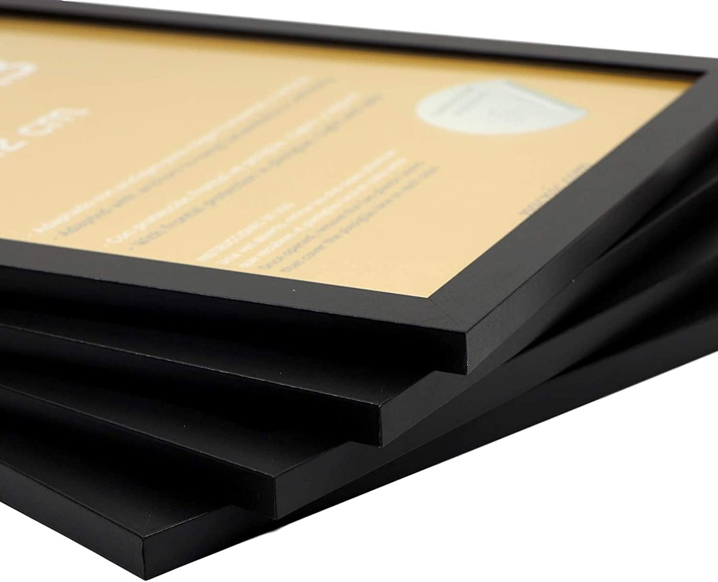 Set 24 Marcos A4 - Madera MDF Negro y Plexiglás - Fotografía, Láminas, Diplomas