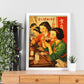 Póster de Propaganda China con Chicas en Bar