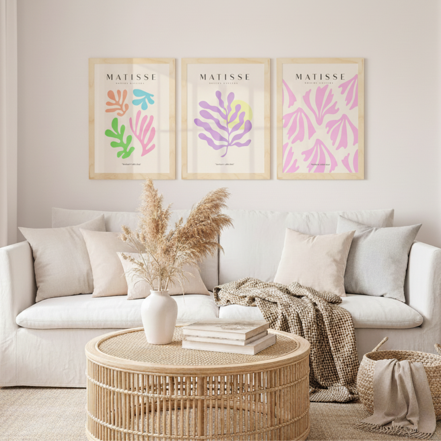 Set de 6 Láminas Artísticas de Matisse en Colores Pastel de Nacnic