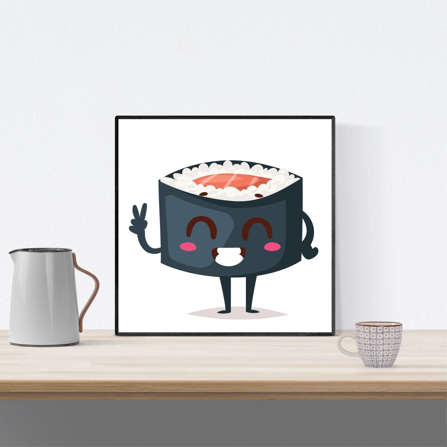 Set de Tres láminas Sushi. Pack de Tres láminas para enmarcar con imágenes de Sushi.-Artwork-Nacnic-Nacnic Estudio SL