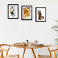 Set de 3 Cuadros Desayuno Mañana Café, Muffins, Croissant Ilustración impresa en estilo Fotográfico para decorar las paredes de Cocina, Despensa, Comedor, Restaurante