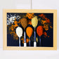 Set de 2 Cuadros de Cocina con Especias Picantes y Condimentos Coloridos de Comida para Cocinar Ilustración Impresa para Decorar Cocina, Despensa, Comedor, Restaurante