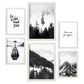 - 6 láminas Fotográficas Blanco y Negro - Decoración Mural Salón, Dormitorio, Habitación - Nieve, Invierno, Nórdico, Moderno - A3 y A4.-Artwork-Nacnic-Marco Blanco-Nacnic Estudio SL