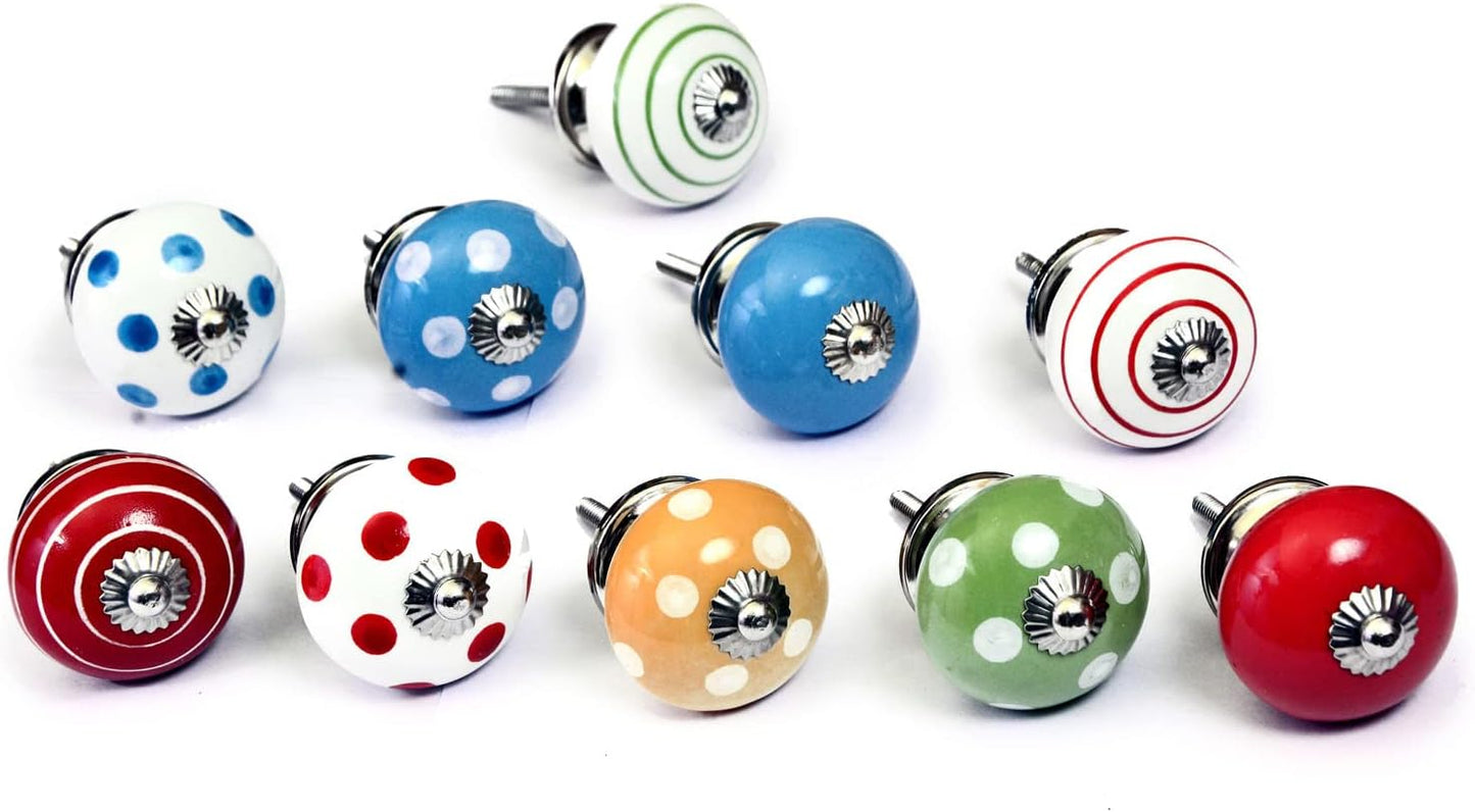 Knobs Set 10 vintage madala