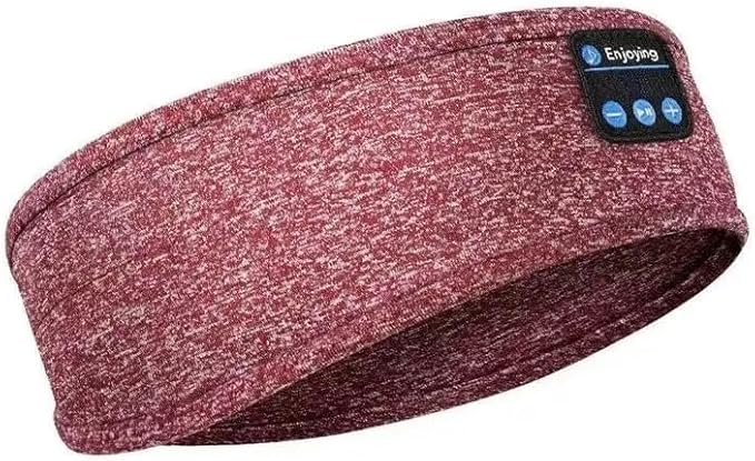 Imperial Yankee, Auriculares para Dormir, Bluetooth Diadema, Cascos Diadema Inalambricos con Altavoz Ultrafinos, Diadema Deportiva para Musica, Dormir, Correr, Entrenar, Viajar (Rojo Delux)