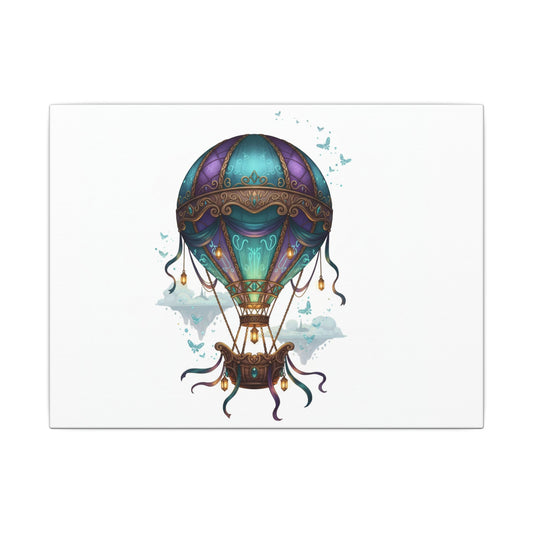Steampunk Hot Air Balloon Matte Canvas Wall Art