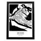 Poster con mapa de Abu Dhabi - Emiratos Arabes Unidos. Láminas de ciudades de Oriente Medio con mares y ríos en color negro.-Artwork-Nacnic-A3-Marco Negro-Nacnic Estudio SL