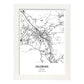 Poster con mapa de Salzburg - Austria. Láminas de ciudades de Europa con mares y ríos en color negro.-Artwork-Nacnic-A3-Marco Blanco-Nacnic Estudio SL