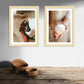 Set de 2 Cuadros Desayuno Croissant Café Ilustración impresa en estilo Fotográfico para decorar las paredes de Cocina, Panadería, Despensa, Comedor, Restaurante, Cafetería