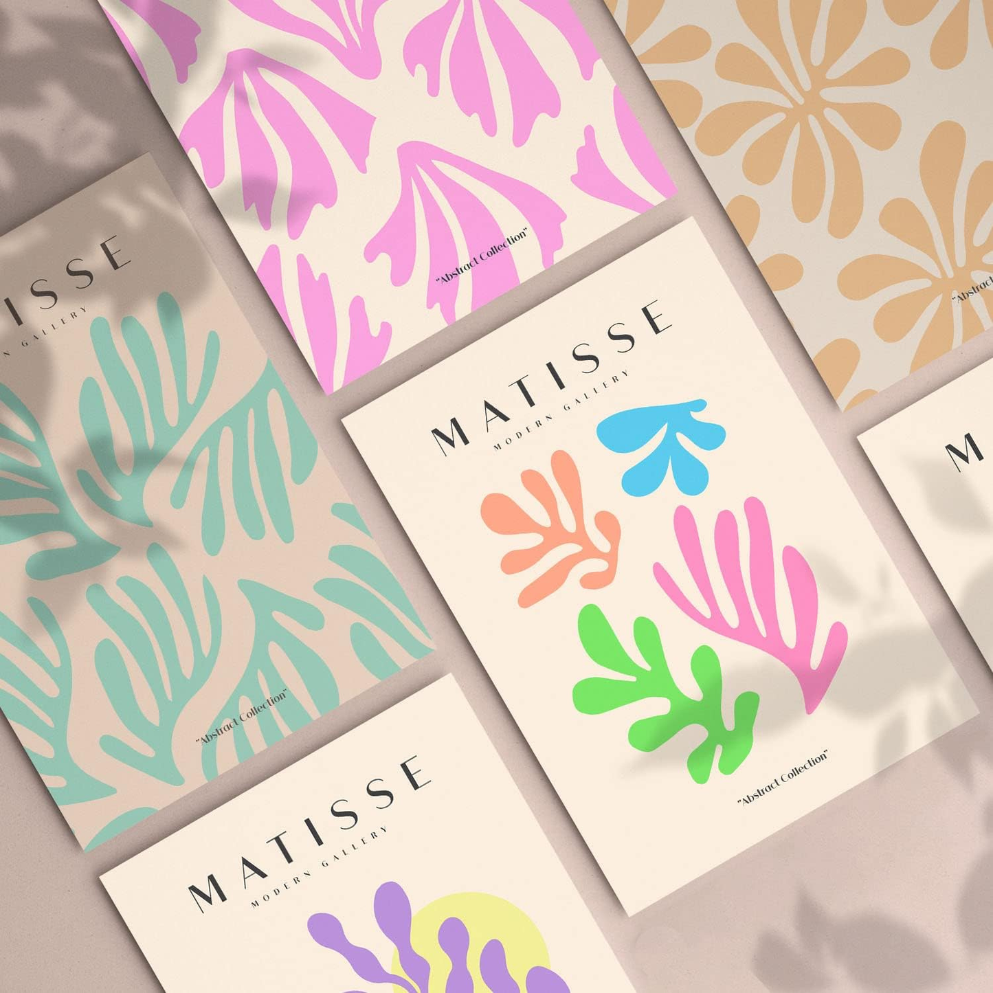 Set de 6 Láminas Artísticas de Matisse en Colores Pastel de Nacnic