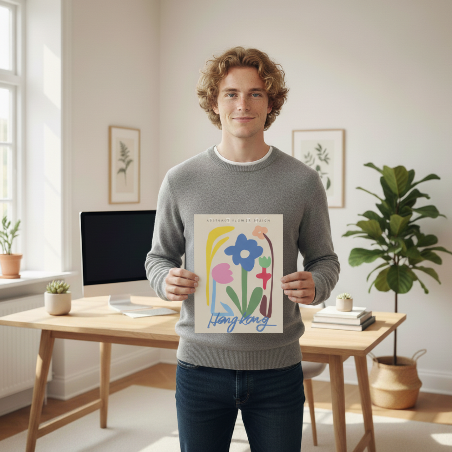 Set de 6 láminas de Collage Floral