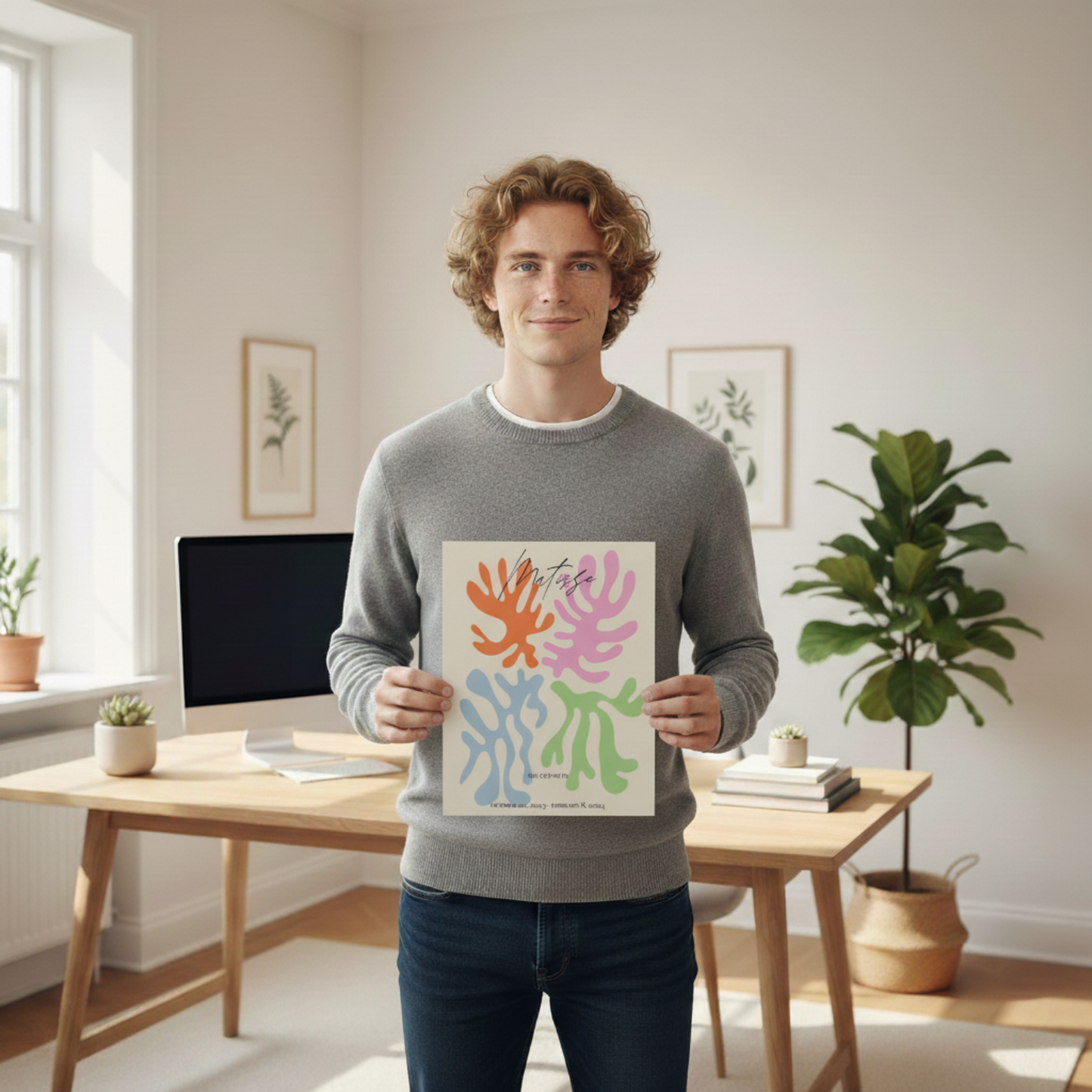 Set de 6 láminas Matisse estilo collage