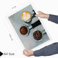 Set de 3 Cuadros de Café Tostado Ilustración impresa en estilo Fotográfico para decorar las paredes de Cocina, Despensa, Comedor, Restaurante, Cafetería
