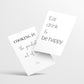 Set de 4 Cuadros Frases de Cocina Mensajes Póster Impresión Ilustración Letreros en Blanco y Negro Estilo moderno para decorar Cocina, Despensa, Comedor, Restaurante