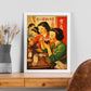 Póster de Propaganda China con Chicas en Bar