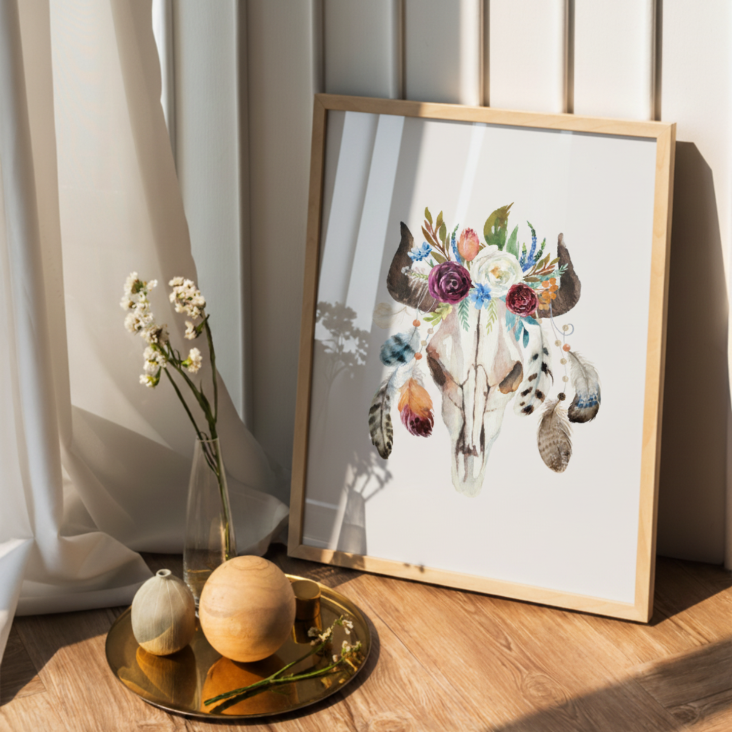 Set de 4 láminas de Plumas en papel 250 gr.