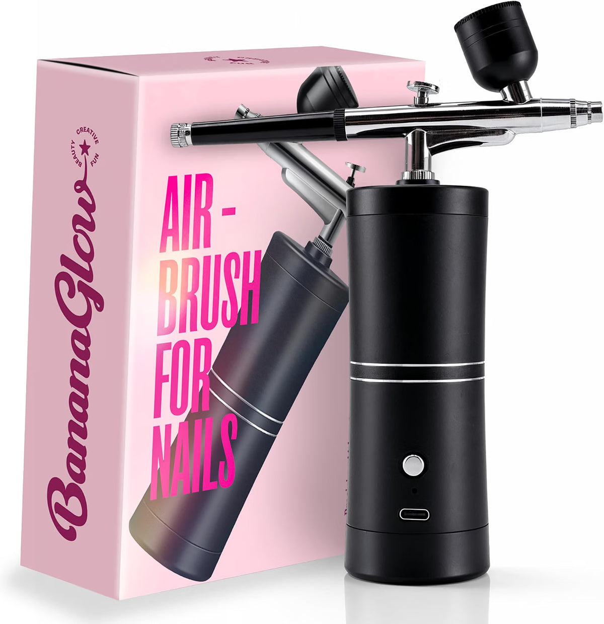 Kit de aerógrafo para uñas, portátil, inalámbrico, recargable, profesional, kit de aerógrafo con plantillas y herramientas de limpieza para artistas y técnicos