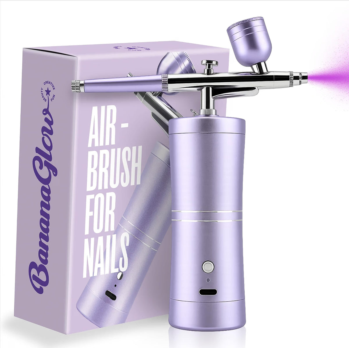 Kit de aerógrafo para uñas, portátil, inalámbrico, recargable, profesional, kit de aerógrafo con plantillas y herramientas de limpieza para artistas y técnicos