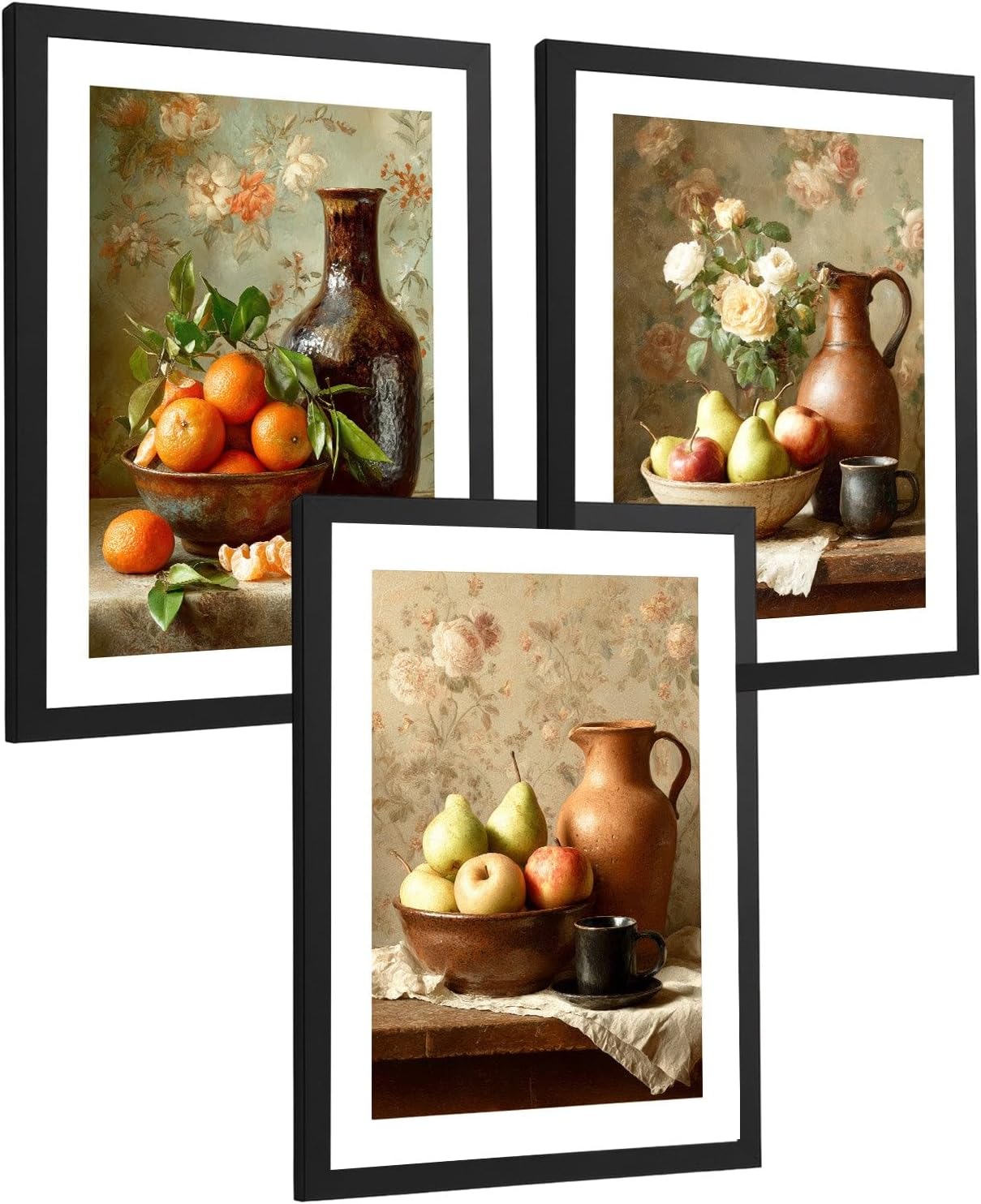 Nacnic Set De 3 Láminas Para Decoracion De Cocina. Laminas Decorativas Pared Bodegon. Poster De Pared Rural, Rustico. Laminas Decorativas Pared Para Despensa Y Panadería