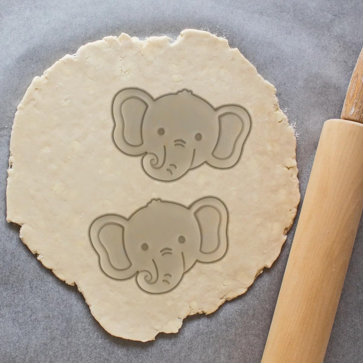 Cortadores de galletas de animales Safari con sellos, juego de 5 cortadores de galletas con elefante, jirafa, mono, león y cocodrilo, lindo paquete variado de cortador de galletas para