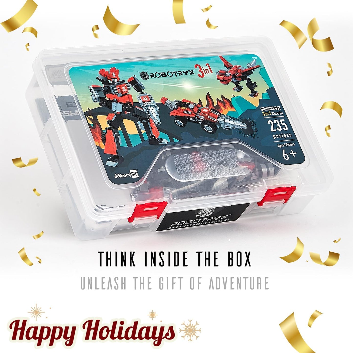 Jitterygit Figura de acción de superhéroe robot mecánico, juego de juguetes de regalo de Navidad, los mejores ladrillos creativos de construcción STEM para cumpleaños, guerrero del ejército espacial para niños, niñas de 6, 7, 8, 9 y 10 años