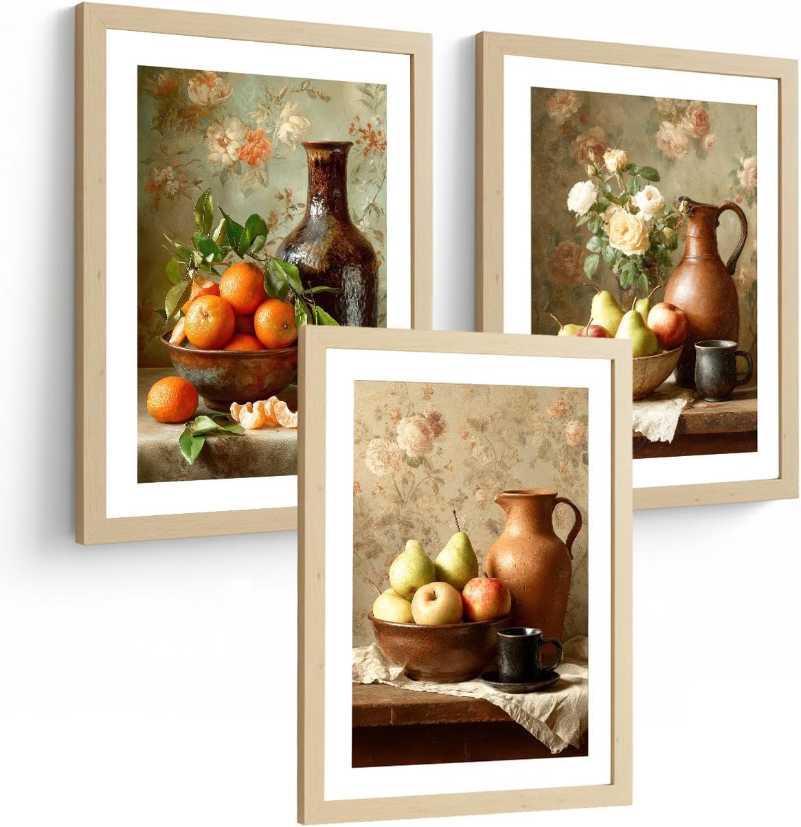 Nacnic Set De 3 Láminas Para Decoracion De Cocina. Laminas Decorativas Pared Bodegon. Poster De Pared Rural, Rustico. Laminas Decorativas Pared Para Despensa Y Panadería