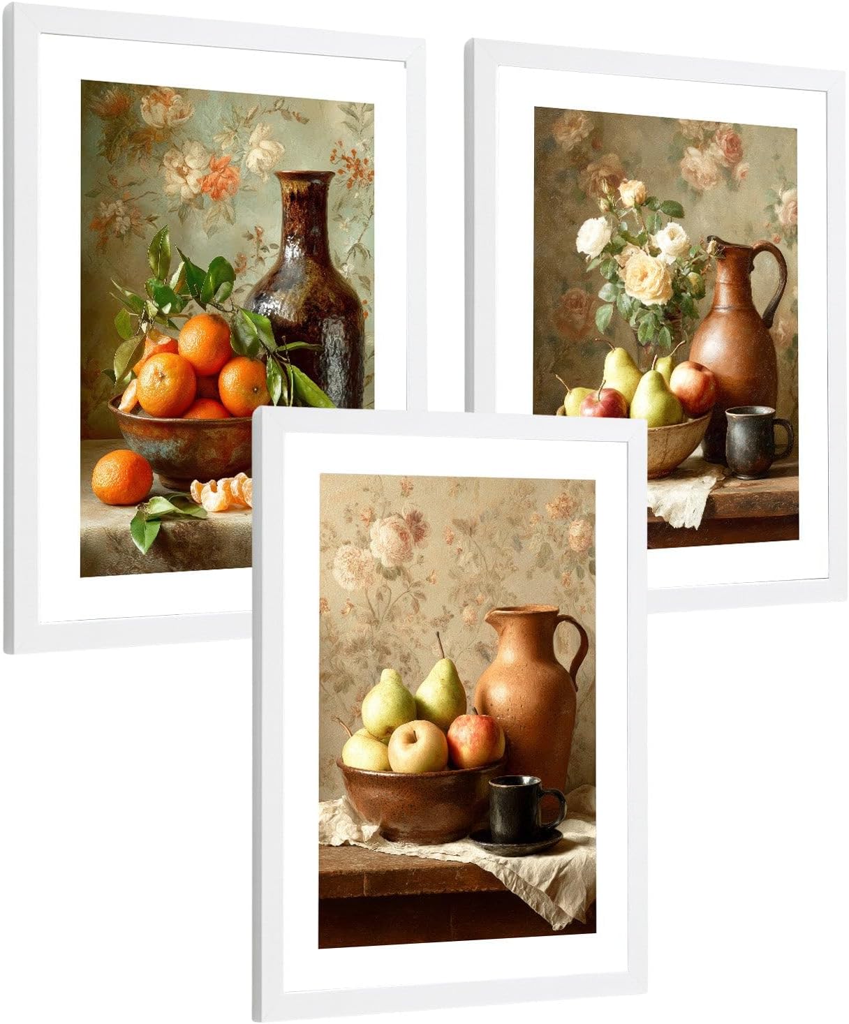 Nacnic Set De 3 Láminas Para Decoracion De Cocina. Laminas Decorativas Pared Bodegon. Poster De Pared Rural, Rustico. Laminas Decorativas Pared Para Despensa Y Panadería