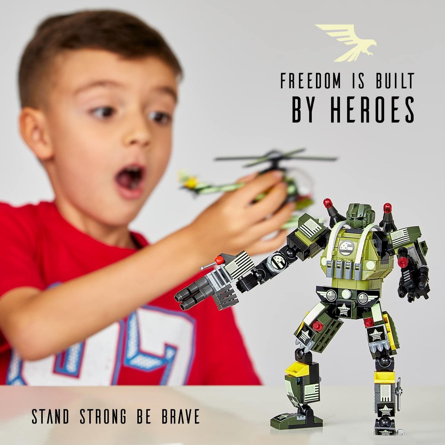 Jitterygit Juguete de construcción de robot de dinosaurio del ejército, regalo para niños, regalo STEM de cumpleaños perfecto para niños de 7, 8, 9, 10 y 11 años (398 piezas) Robotryx