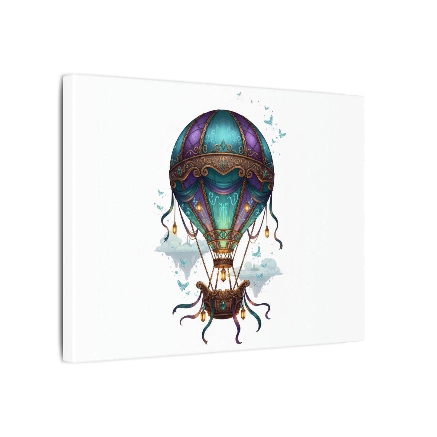 Steampunk Hot Air Balloon Matte Canvas Wall Art