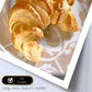 Set de 3 Cuadros Desayuno Mañana Café, Muffins, Croissant Ilustración impresa en estilo Fotográfico para decorar las paredes de Cocina, Despensa, Comedor, Restaurante