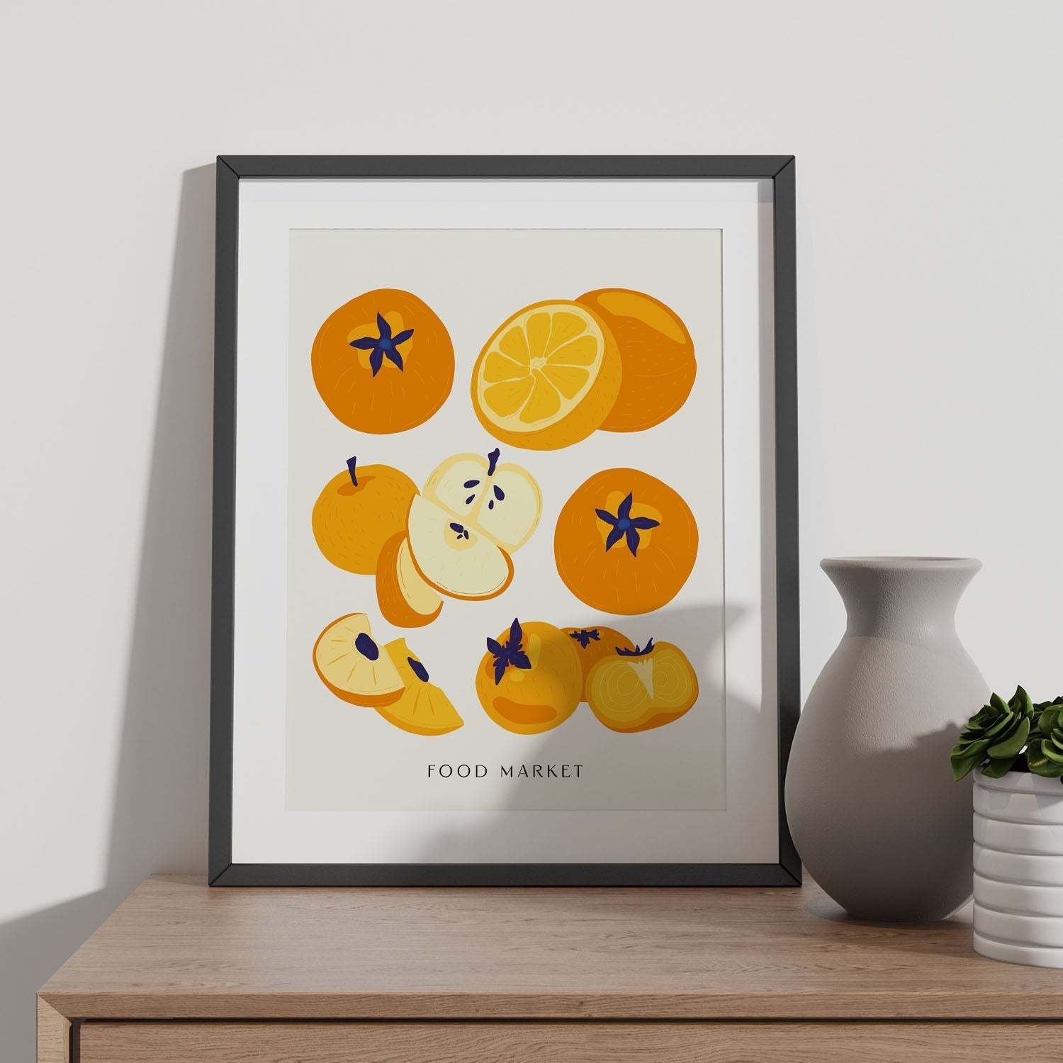 Orange Colored Fruits-Artwork-Nacnic-Nacnic Estudio SL