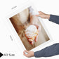 Set de 2 Cuadros Desayuno Croissant Café Ilustración impresa en estilo Fotográfico para decorar las paredes de Cocina, Panadería, Despensa, Comedor, Restaurante, Cafetería