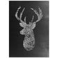 Lámina blanco y negro Ciervo deer en Poster con fondo negro estilo pizarra. Papel 250 gr y tintas de alta calidad.-Artwork-Nacnic-A4-Sin marco-Nacnic Estudio SL