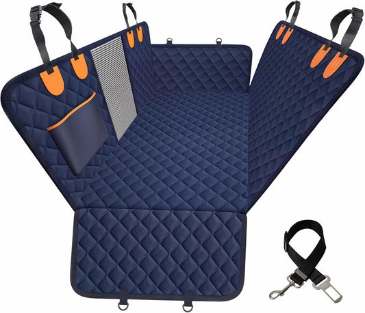 Extensor de asiento trasero para perros, funda de asiento de coche con parte inferior dura para perros, estilo hamaca, gran espacio, soporta 420 libras, resistente, impermeable para coche, SUV, camión