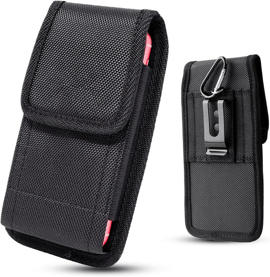 Funda universal para teléfono celular, funda de nailon para cinturón de teléfono con clip para la mayoría de teléfonos inteligentes para iPhone, Samsung y más