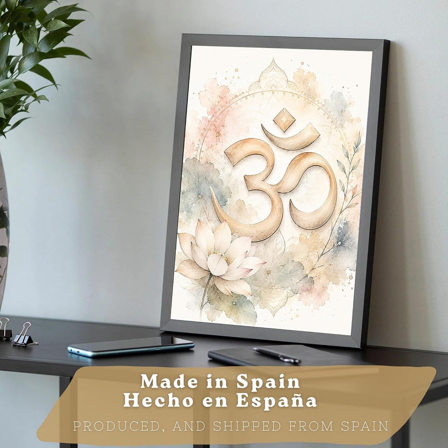 Posters Espirituales con Símbolo Om, Buda y Árbol de la Vida