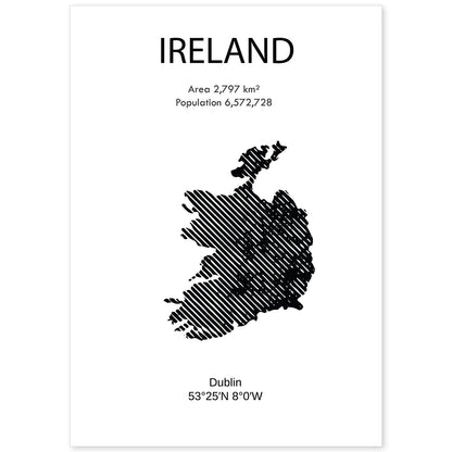 Poster de Irlanda. Láminas de paises y continentes del mundo.-Artwork-Nacnic-A4-Sin marco-Nacnic Estudio SL