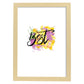 Lámina con mensajes felices coloridos.Poster 'Mejor'-Artwork-Nacnic-A3-Marco Madera clara-Nacnic Estudio SL