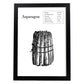 Poster de Asparagus. Láminas de frutas y verduras en inglés.-Artwork-Nacnic-A3-Marco Negro-Nacnic Estudio SL