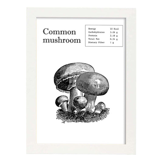 Poster de Championes. Láminas de frutas y verduras en inglés.-Artwork-Nacnic-A4-Marco Blanco-Nacnic Estudio SL