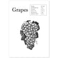 Poster de Grapes. Láminas de frutas y verduras en inglés.-Artwork-Nacnic-A4-Sin marco-Nacnic Estudio SL