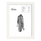 Poster de Maíz. Láminas de frutas y verduras.-Artwork-Nacnic-A3-Marco Blanco-Nacnic Estudio SL