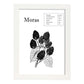 Poster de Moras. Láminas de frutas y verduras.-Artwork-Nacnic-A4-Marco Blanco-Nacnic Estudio SL